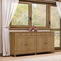 Balcão Para Cozinha 4 Portas E 4 Gavetas Rubi Freijó Madeira Pinus - Finestra - 1