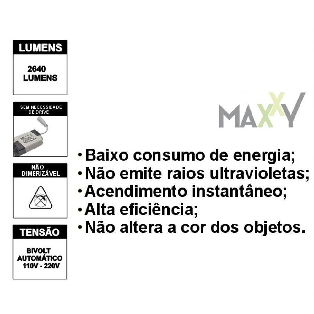 Painel Sobrepor Quadrado Backlight 24w 4000k Max-3244 - 4