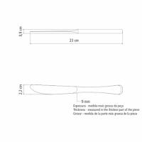 Faca De Mesa Tramontina Mônaco Em Aço Inox Forjado 9mm - 3