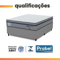 Cama Box Queen Probel Molas Ensacadas Euro In 158x198x68cm Guarda Costas Stone Branco/cinza - 6