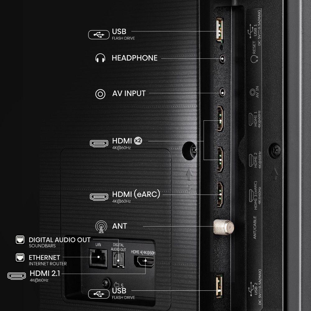 Smart TV VIDAA QLED 4K Dolby Vision HDR Wi-Fi Bluetooth Preto - 5