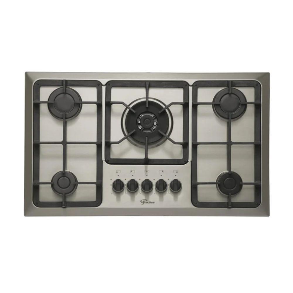 Fogão Cooktop 5 Bocas Tc Infinity Gás Mesa Inox - Fischer 5 Bocas - 1