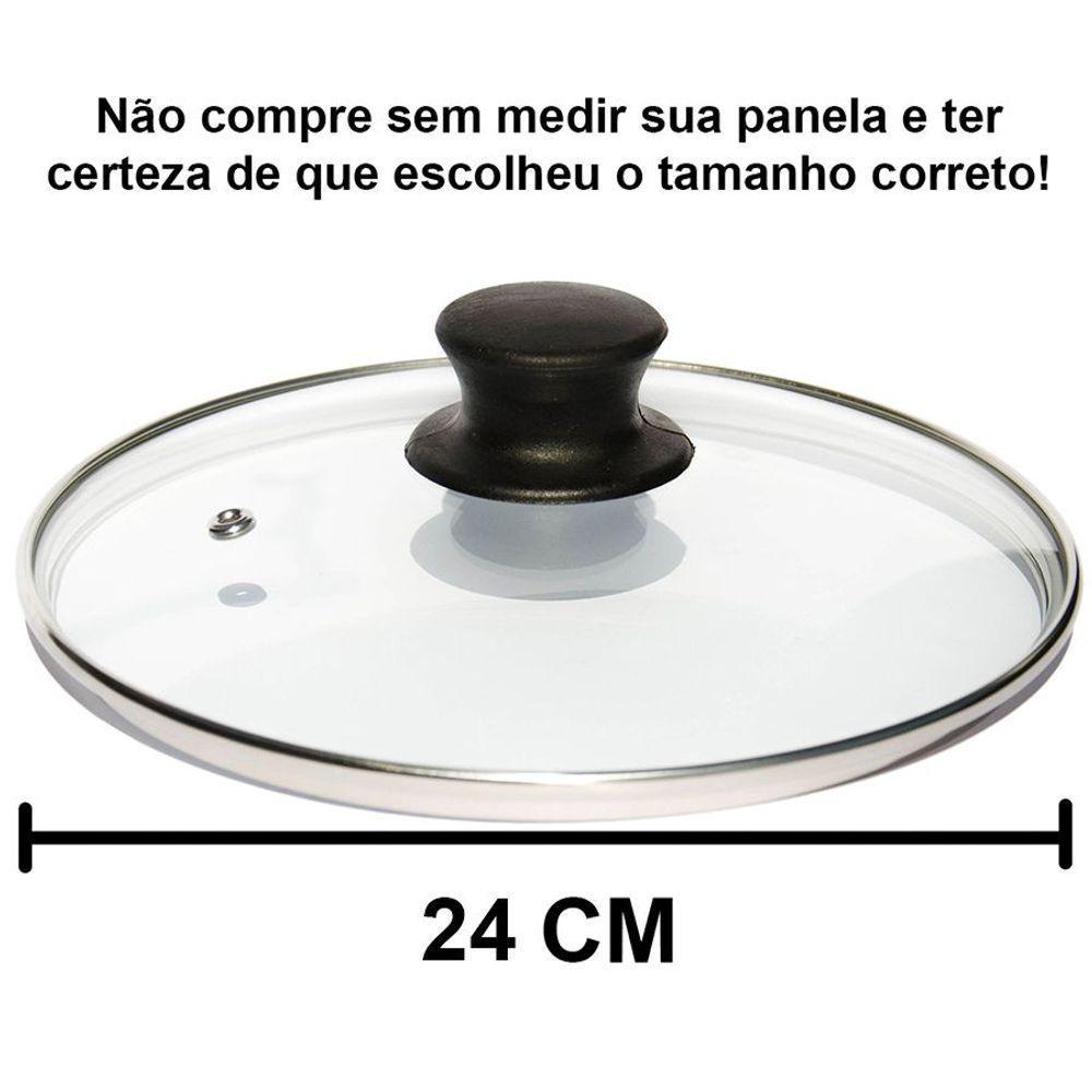 Tampa De Vidro Temperado Avulsa Para Panela 24 Cm - 2