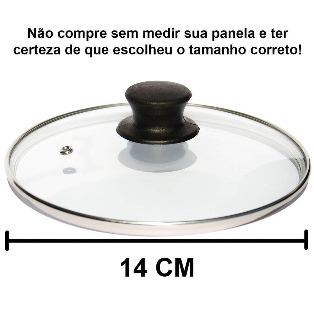 Tampa De Vidro Temperado Avulsa Para Panela 14 Cm - 3