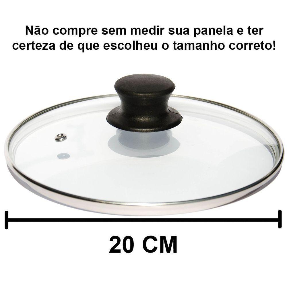 Tampa De Vidro Temperado Avulsa Para Panela 20 Cm - 2