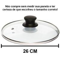 Tampa De Vidro Temperado Avulsa Para Panela 26 Cm - 2