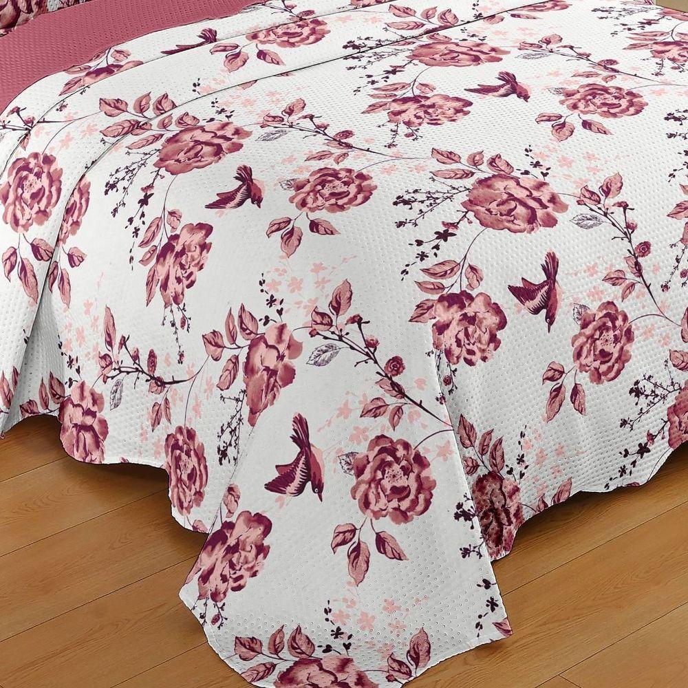 Kit Cobre Leito Casal + 2 Porta-travesseiros Capri Aurora - 3