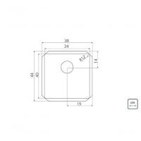 Cuba Tramontina Quadrum 34 Undermount Em Inox Acabamento Acetinado 34x40cm - 4