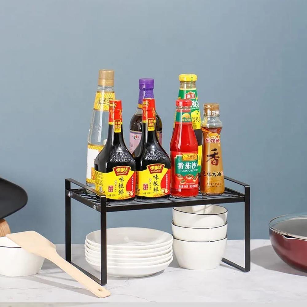 Organizador Armario Bancada Estante Multiuso Prateleira Metal Suporte Guarda Roupa Rack Cozinha Banheiro Escritorio Mesa - 7