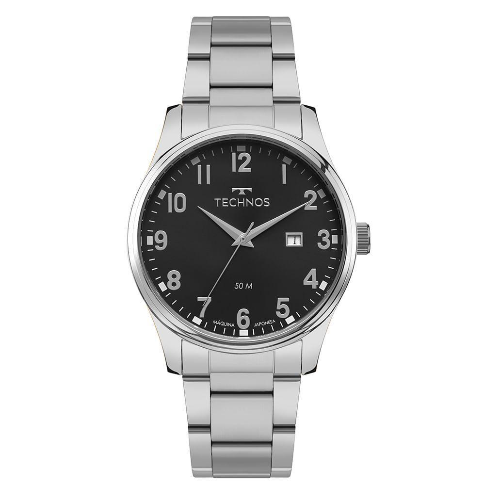 Relógio Technos Masculino Steel Prata - 2115tzc-1p - 1