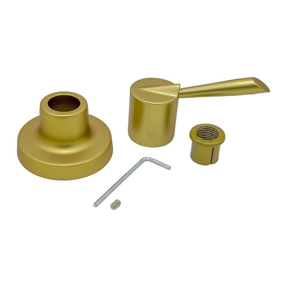 Kit 2 Acabamentos Registro Pressão E Gaveta 16 Estrias Padrão Deca Dourado - 5