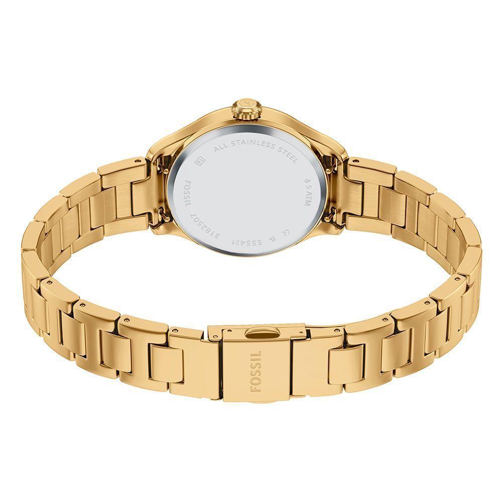 Relógio Fossil Feminino Gilmore Dourado - Es5421-1kn Relógio Fossil Feminino Fossil Fem - Es5421-1kn - 4