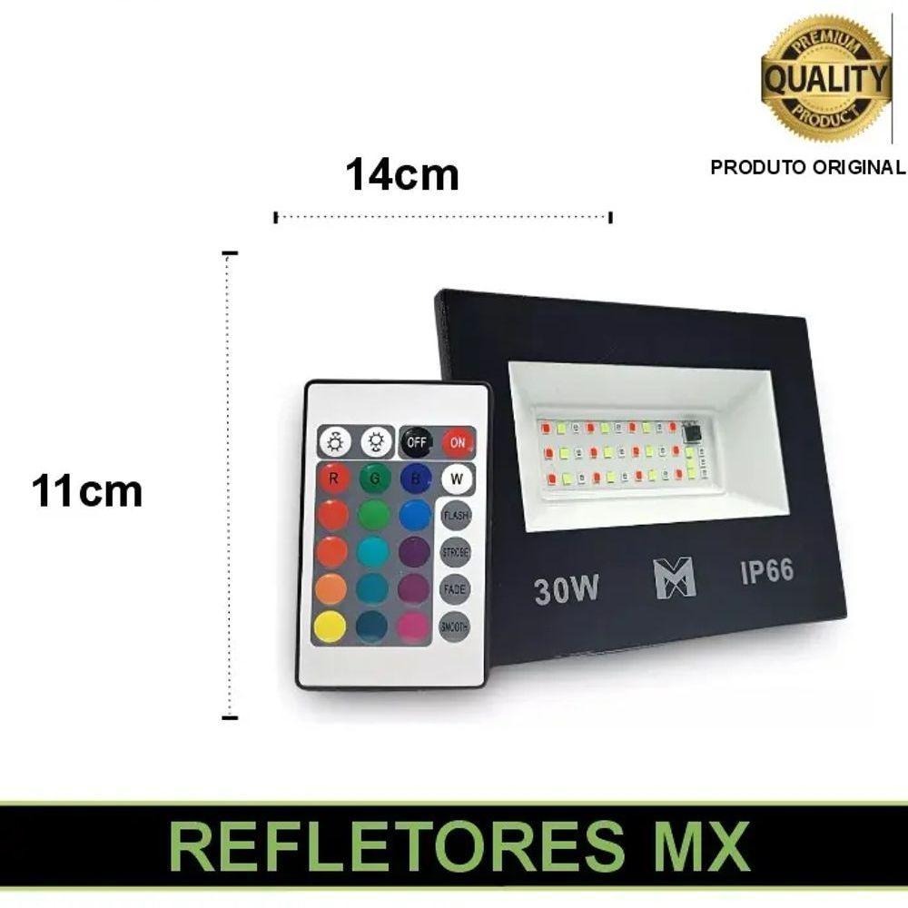 Kit Com 8 Refletores Rgb 30w Holofote Prova D'água Mx-0309 - 5