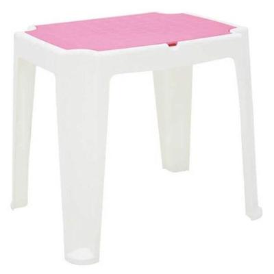 Mesa Infantil Tramontina Versa Rosa E Branco