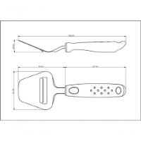 Cortador De Queijo Tramontina Utilitá Em Aço Inox Preto - 2