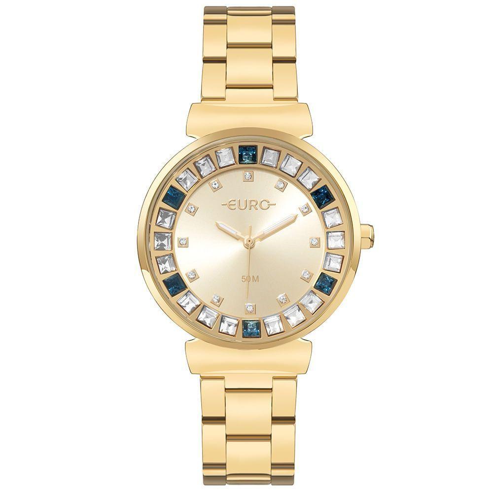 Relógio Euro Feminino Stones Dourado - Eu2035yxx-4d - 1