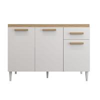 Balcão Cozinha Com Tampo 120cm 1 Gaveta Grazieli Atacama/off White A09 - D'rossi - 7