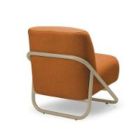 Poltrona Sala Decorativa Industrial Champanhe Martina Bouclê K01 - D'rossi Cor Caramelo - 6