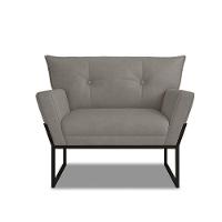 Poltrona Anitta Base Industrial Preto Suede Grafite D03 - D'rossi - 3