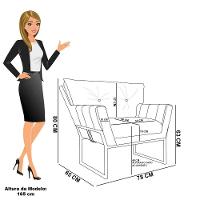 Poltrona Anitta Base Industrial Preto Suede Grafite D03 - D'rossi - 6