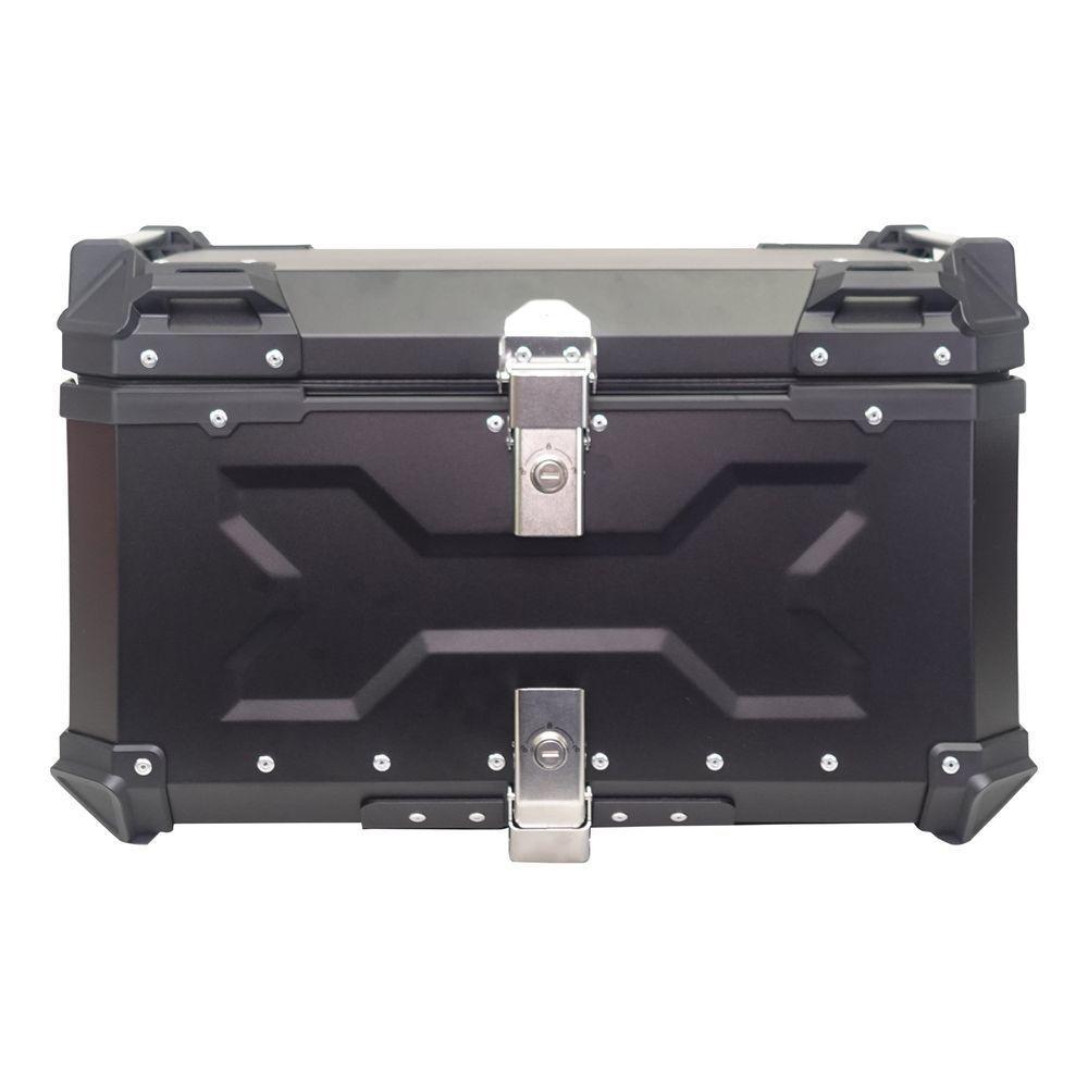 Bau Moto Traseiro 60 Litros 2 Capacetes Preto Tronos - 1