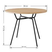 Conjunto Mesa De Jantar Soho Redonda C/ 04 Cadeiras Next Est.preta - Nogueira E Preto Nogueira E Preto