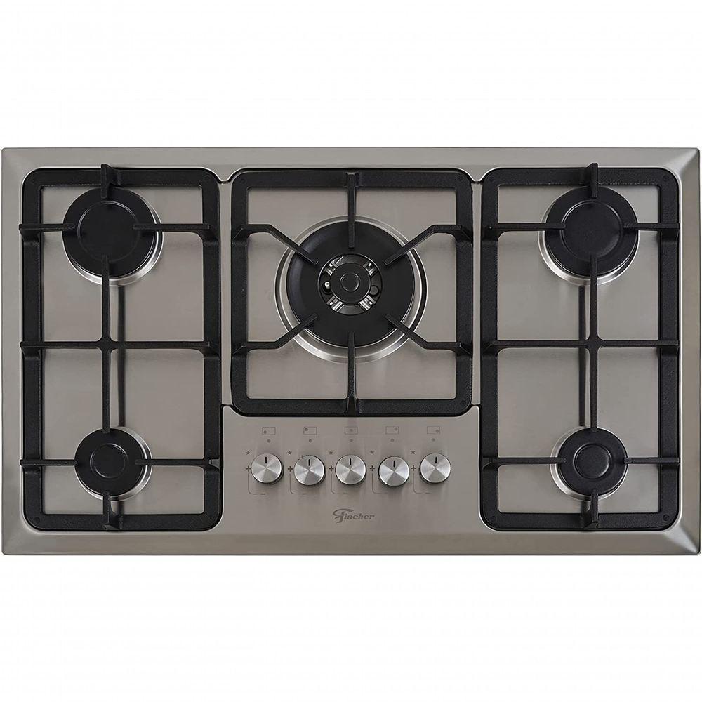 Fogão Cooktop Fischer 5 Bocas Tripla Chama - Mesa Inox 23678-54121 Bivolt - 3