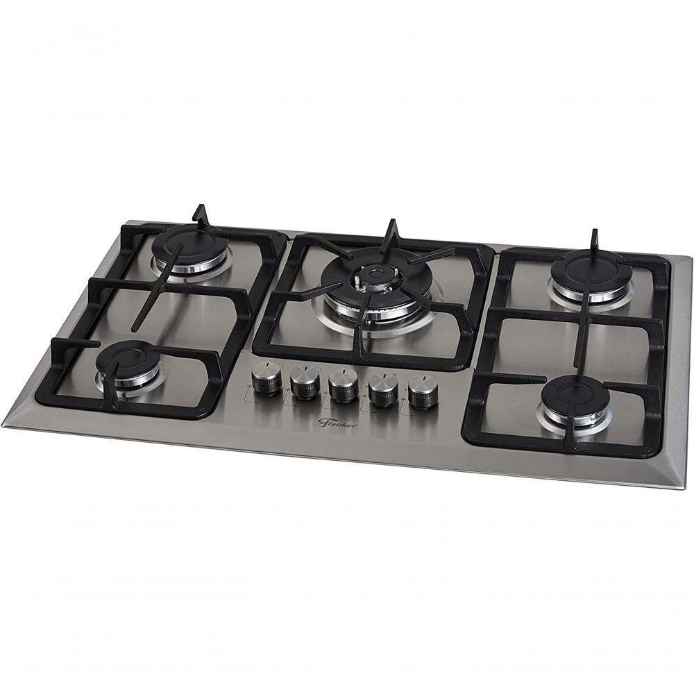 Fogão Cooktop Fischer 5 Bocas Tripla Chama - Mesa Inox 23678-54121 Bivolt - 4