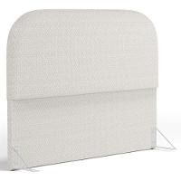 Cabeceira Cama Box Casal 140cm Orgânica Lanna W01 Bouclê Cru - Lyam Decor - 1