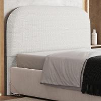 Cabeceira Cama Box Casal 140cm Orgânica Lanna W01 Bouclê Cru - Lyam Decor - 2