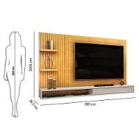 Painel Para Tv Suspenso Bento Cedro Bali E Aparador Para Sala Suri Bali – Dj Móveis