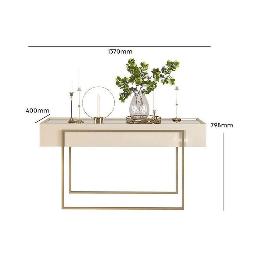 Rack Bancada Para Sala Ariana E Aparador Para Sala Suri Off White – Dj Móveis - 6