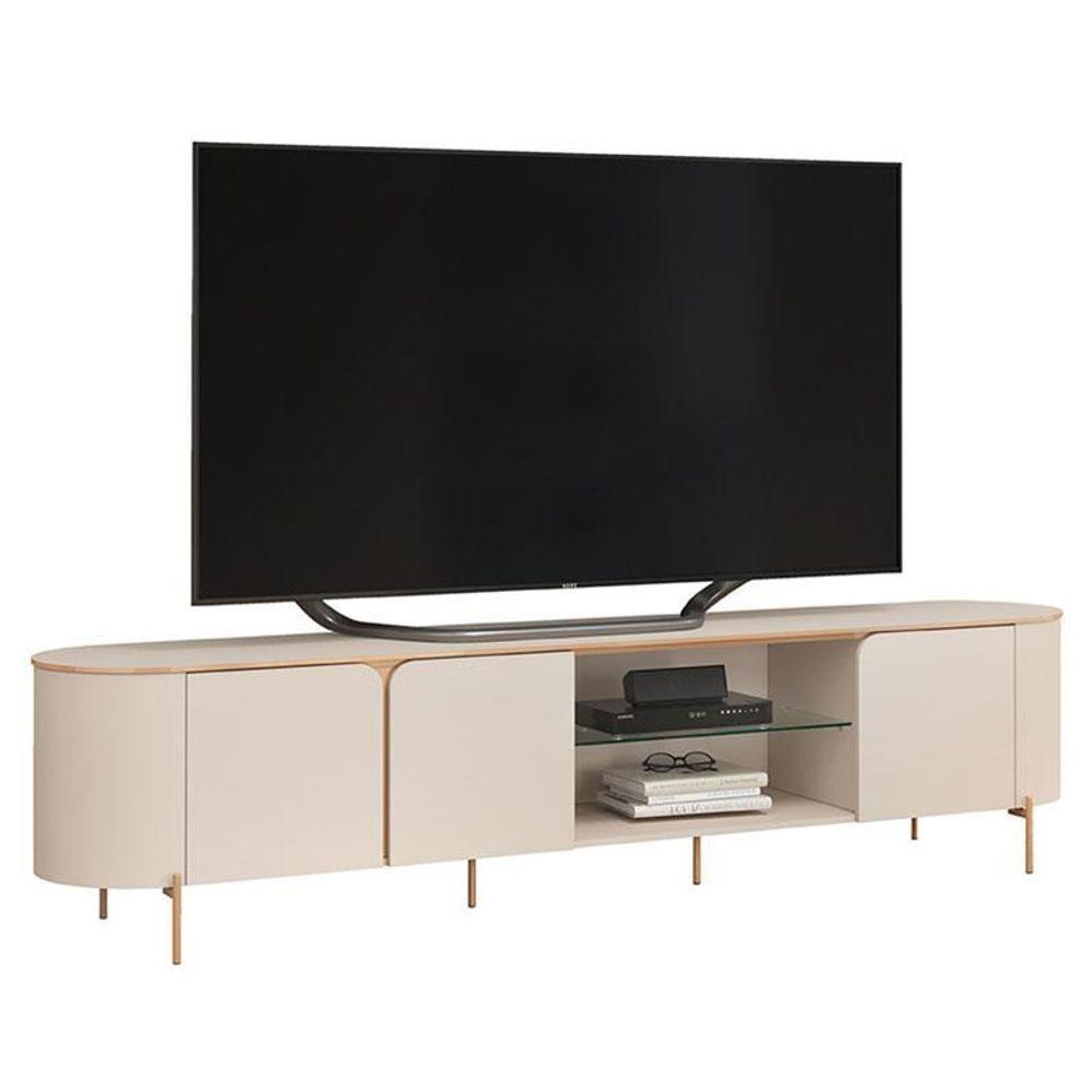 Rack Bancada Para Sala Ariana E Aparador Para Sala Suri Off White – Dj Móveis - 8