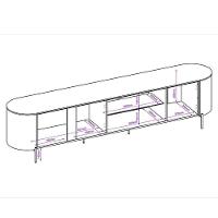 Rack Bancada Para Sala Ariana E Aparador Para Sala Petri Off White – Dj Móveis - 5