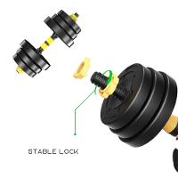 Kit Halteres Ajustáveis 3 Em 1 Até 20 Kg Musculação Ahead Sports Preto E Amarelo - 4