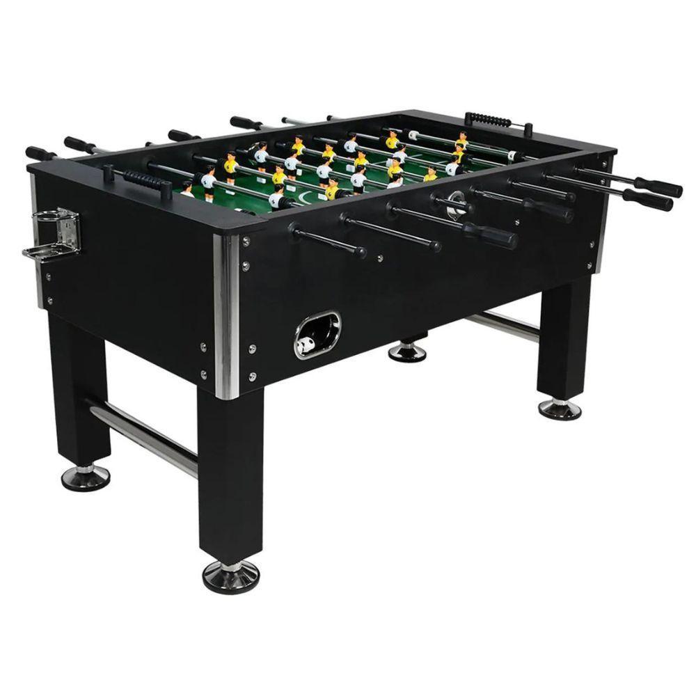 Mesa de Pebolim Ahead Sports Profissional MDF Preta Hastes Cromadas - 1