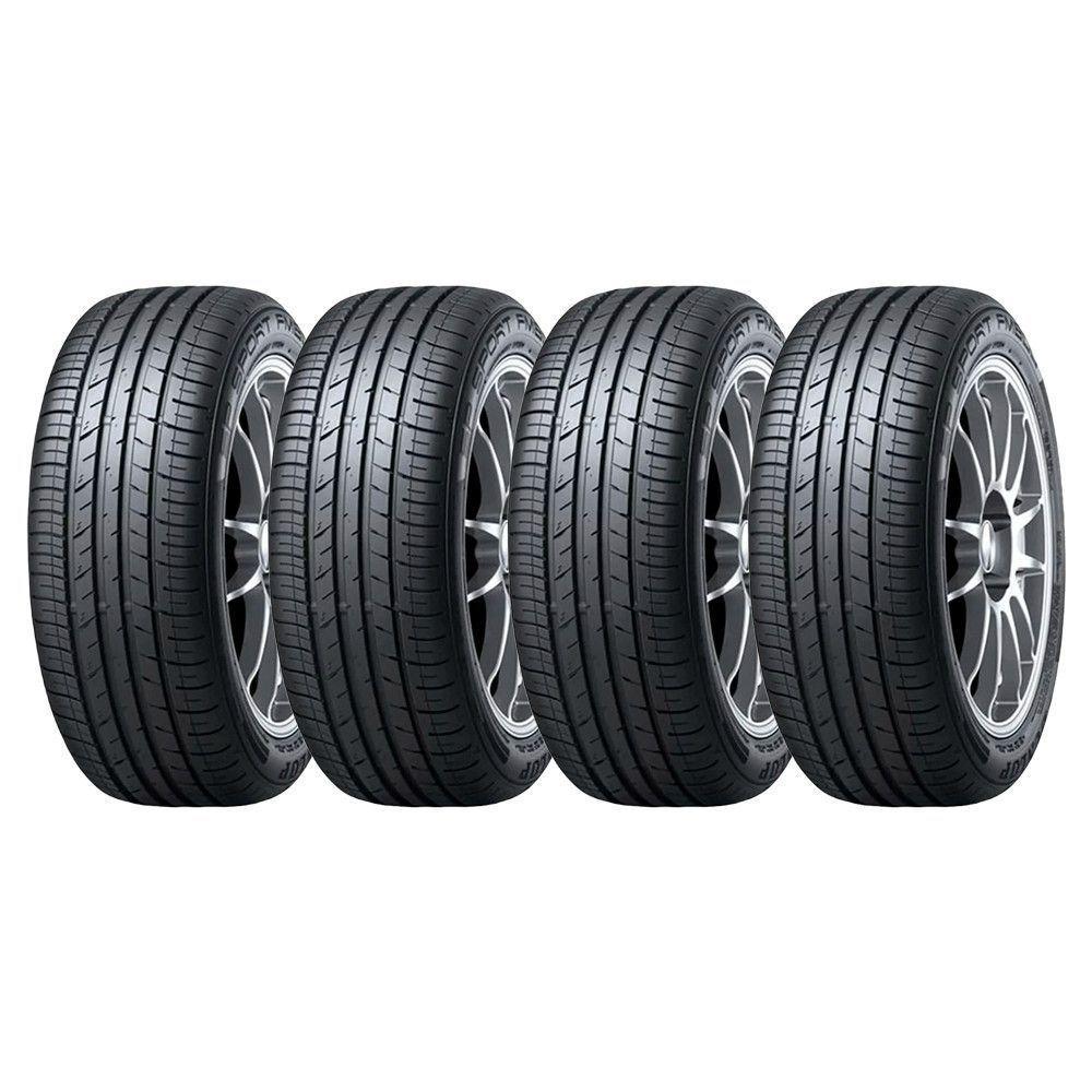 Kit 4 Pneus Dunlop 195/55r15 85v Sport Fm800 Preto - 1