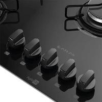 Cooktop 5 Bocas Agile Up Acendimento Automático Atlas Preto Bivolt - 3