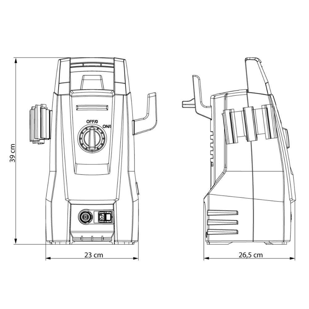 Lavadora Lava Jato Alta Pressão 1200w 110V + Mangueira Verde Pvc 15m Com Acessórios Tramontina 110V - 7