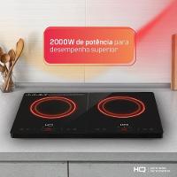 Cooktop De Indução HQ 2 Bocas Portátil 2000W Preto HQ-IDS3502 110V - 9