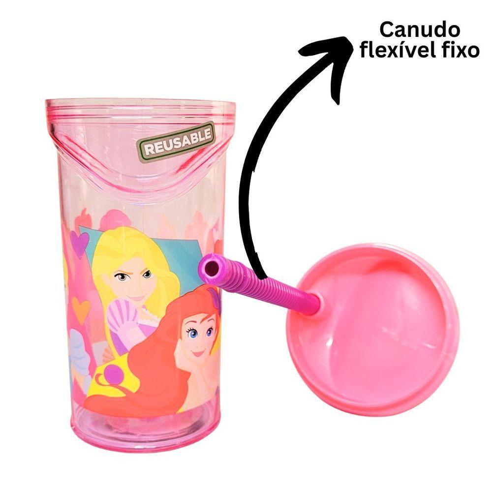 Kit Refeição Infantil Princesas Disney 6 Peças Prato Divisória, Tigela, Copo E Talheres - Tuut - 10