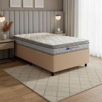 Colchão Solteiro Probel Espuma D33 Pillow Top 88x188x18cm Guarda Costas Lyon Branco/bege - 2