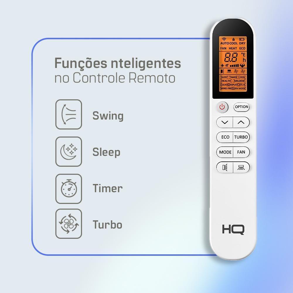 Ar-Condicionado Split HQ Hi Wall 12.000 BTUs Frio Branco 220V Monofásico - 6
