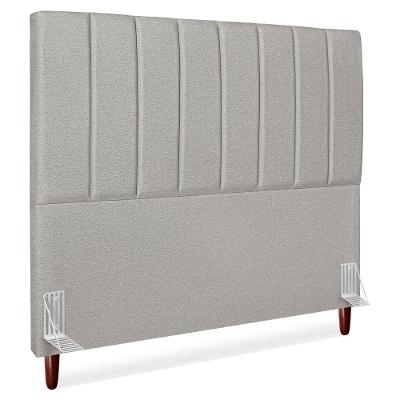 Cabeceira Casal 140 Cm Com Frame Carla Linho Cinza Artte Cinza