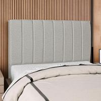 Cabeceira Casal 140 Cm Com Frame Carla Linho Cinza Artte Cinza - 2