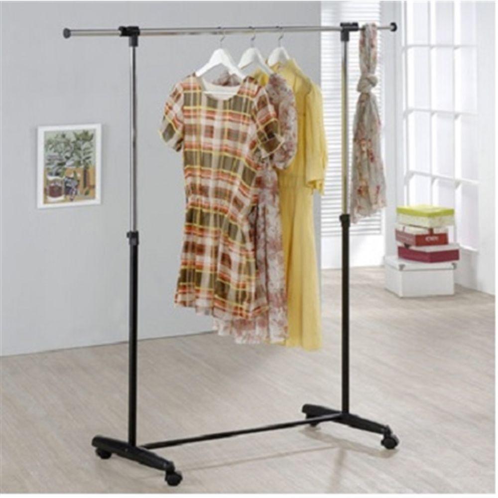 Arara Guarda Roupas Com Sapateira Portatil Cabideiro Regulavel Cromado Varal Com Rodinhas Completa - 6