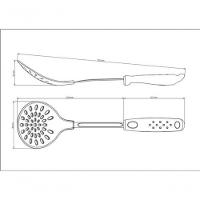 Espumadeira Tramontina Utilitá Em Nylon Cabo Vermelho - 3