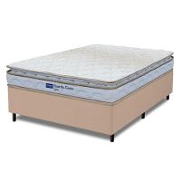 Cama Box Casal Probel Espuma D33 Pillow Top 138x188x56cm Guarda Costas Lyon Branco/bege Branco / Bege - 1