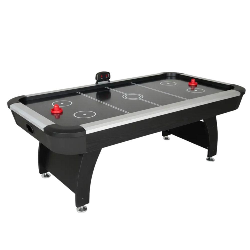 Mesa De Air Hockey Profissional 220v Aero Game Preta Com Pontuação Eletrônica - 1