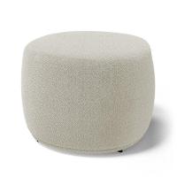 Puff Decorativo Living Aisha Orgânico Bouclê Bege - Abmaza - 1